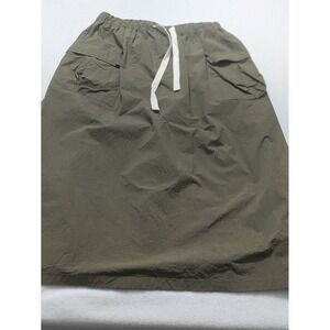 Anthropologie The Korner Skirt Sz‎ 6 Green Army Nylon Midi Gorpcore Utility